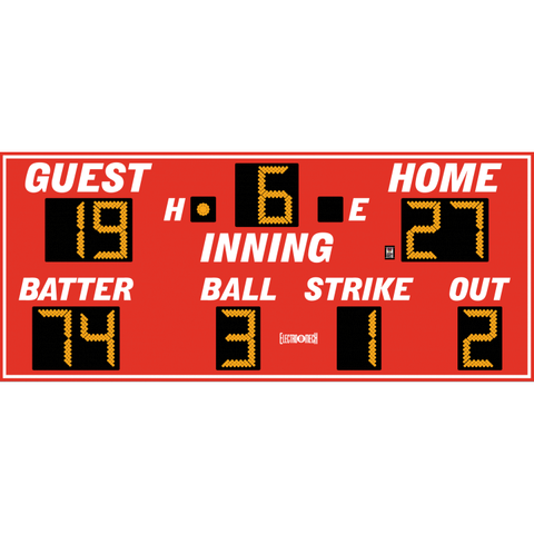 Electro-Mech LX137 Baseball Scoreboards With BSO Digits