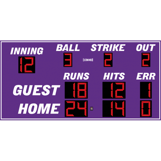 Electro-Mech LX1440 Compact Abbreviated Line Score Baseball Scoreboard