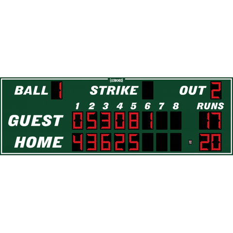 Electro-Mech LX1620 Compact Eight Inning Baseball Scoreboard