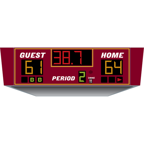 Electro-Mech LX2350-4 Center Hung 4 Sided Basketball Scoreboard