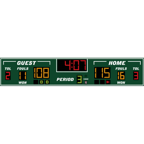 Electro-Mech LX2545 Basketball/Volleyball/Wrestling Scoreboard With TOL