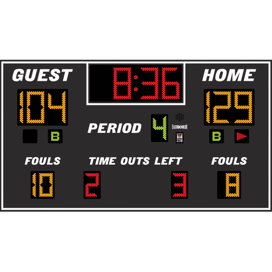 Electro-Mech LX2550 Basketball Scoreboard With Team Fouls And TOL