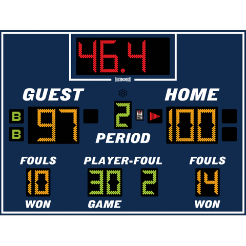 Electro-Mech LX2645 Basketball/Volleyball/Wrestling Scoreboard With Foul Info