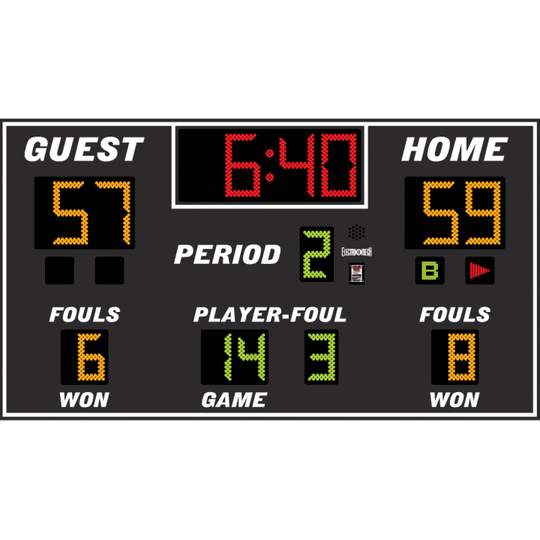 Electro-Mech LX2655 Basketball/Volleyball/Wrestling Scoreboard With Foul Info