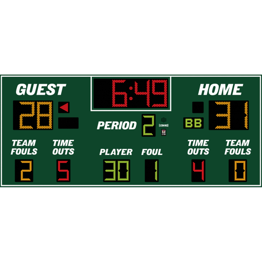 Electro-Mech LX2770 Pro Size Basketball Scoreboard
