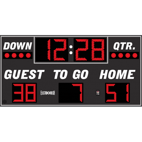 Electro-Mech LX3150 Compact Football Scoreboard With Bullet Downs And Quarters