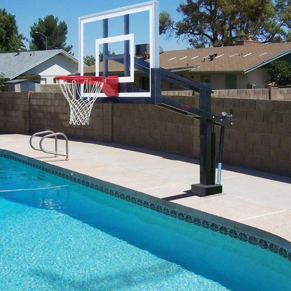 Pool Hoop First Team HydroShot Stainless Steel In-Ground Poolside Basketball Hoo ...