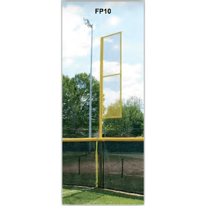 Fisher Athletic 10.5' H Little League Foul Poles w/ Ground Sleeves FP10GS (Pair)