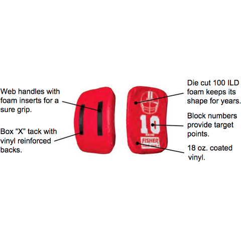 Fisher Rectangular Body 6" Thick Youth Football Blocking Shield HD505