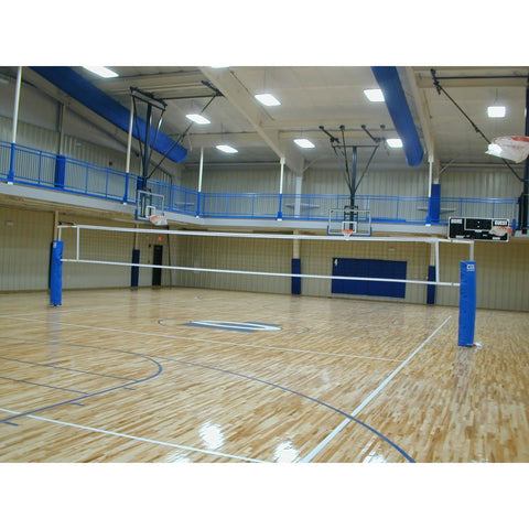 Gared 3 1/2" OD Rallyline Scholastic Telescopic One-Court Volleyball System 6100