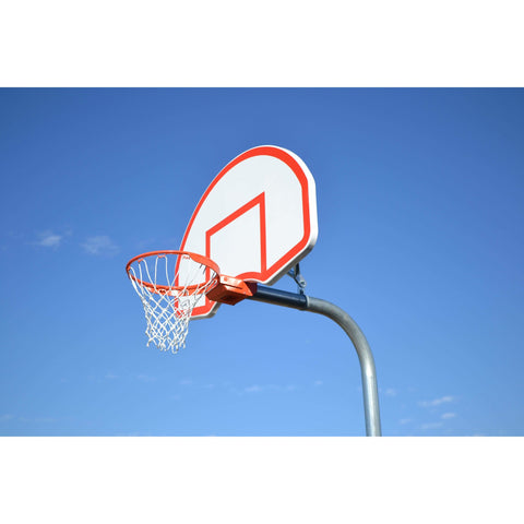Gared 35” x 54” Rear-Mount Fan-Shape Steel Basketball Backboard 1266B