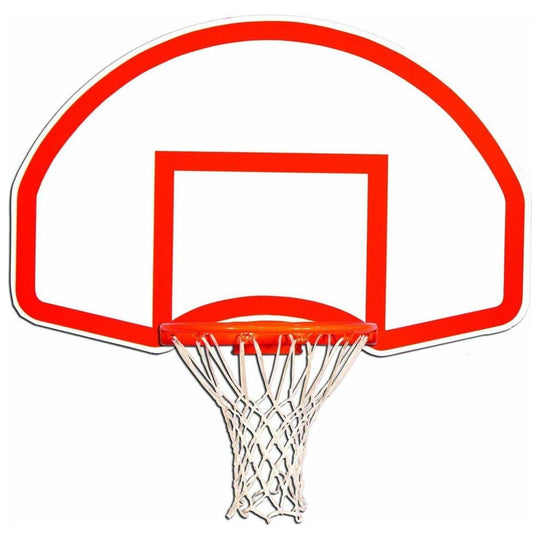 Gared 35” x 54” Rear-Mount Fan-Shape Steel Basketball Backboard 1266B