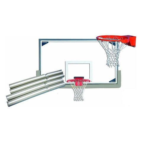Gared 42" x 72" Gymnasium Glass Backboard Package PKLXP10PS