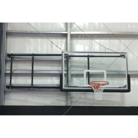 Gared 42” X 72” Side Fold Basketball Wall Mounted Package w/ Manual Height Adjuster