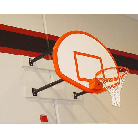 Gared Four Point Stationary Basketball Wall Mount Package with Steel Backboard