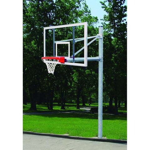 Gared Heavy Duty 5-9/16" O.D. Adjustable Straight Post Basketball Package PK6091
