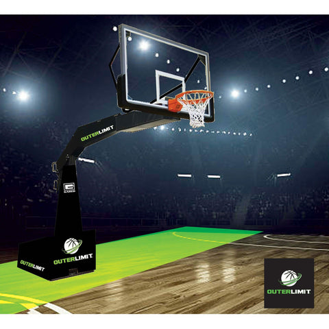 Gared Outer Limit Pro S Portable Basketball Hoop with 10’ 8’’ Boom 9718