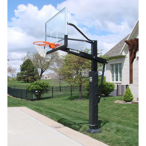 Gared Pro Jam In Ground Adjustable Basketball Hoop with Glass Board GP10G72DM