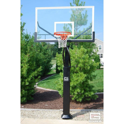 Gared Pro Jam In Ground Adjustable Basketball Hoop with Glass Board GP10G72DM
