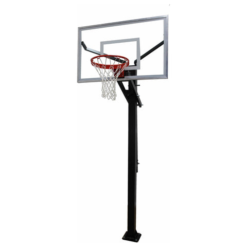 Gared Varsity Jam Adjustable Basketball Hoop with 36" x 60" Glass Board GP7G60