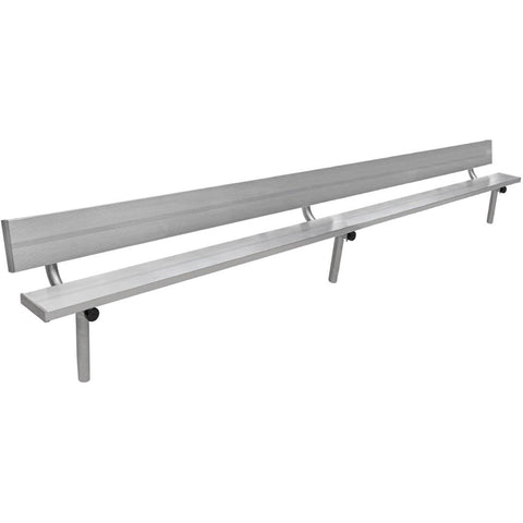 Gill Stationary Aluminum Bench With Back