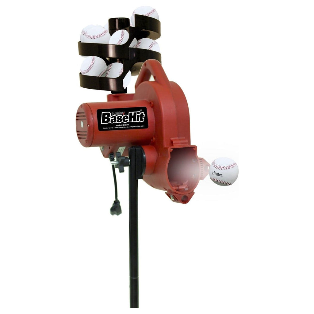 Heater Sports HTR6000BBC Heavy Duty Baseball Pitching Machine – With Bonus Ball Feeder