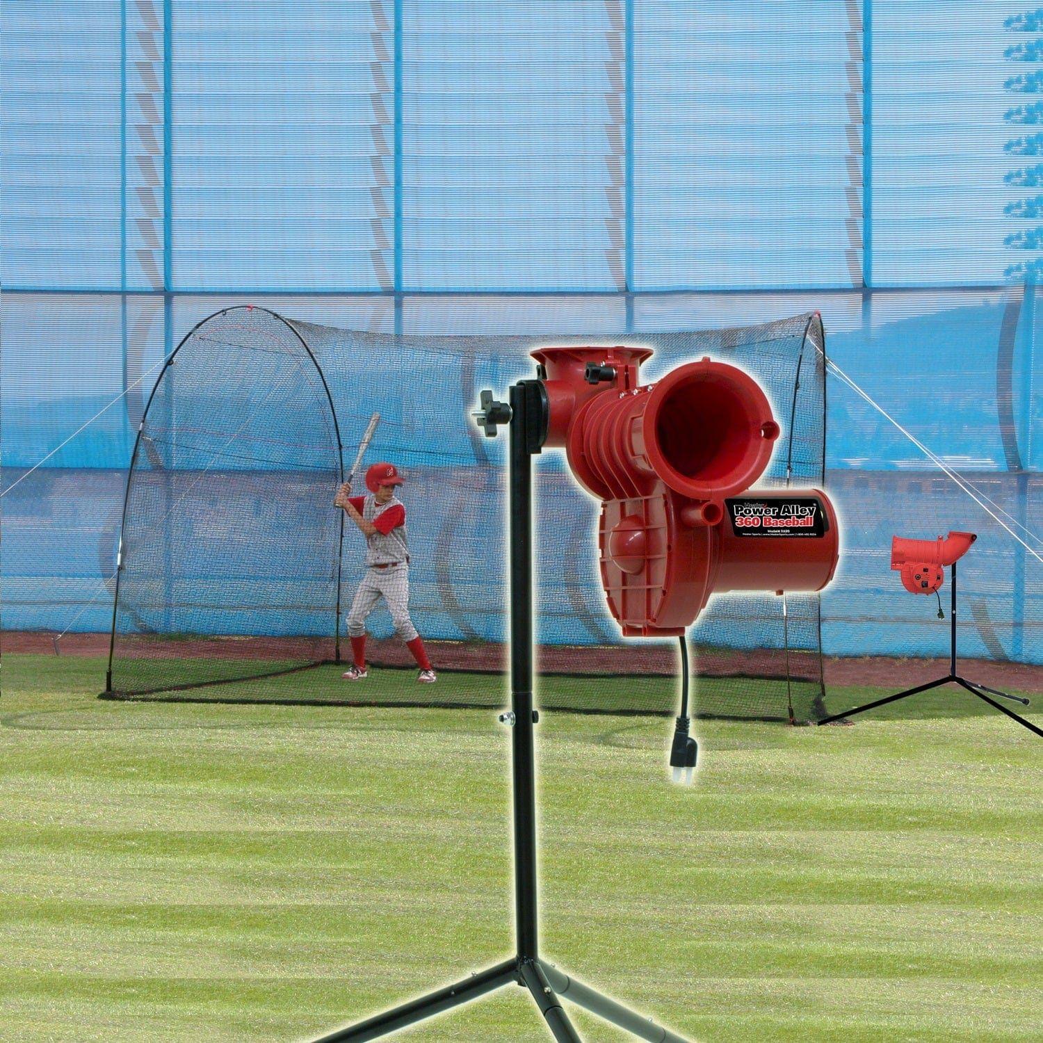 Pitching Machine Bundle | Machine & 12' HomeRun Batting Cage | Pro