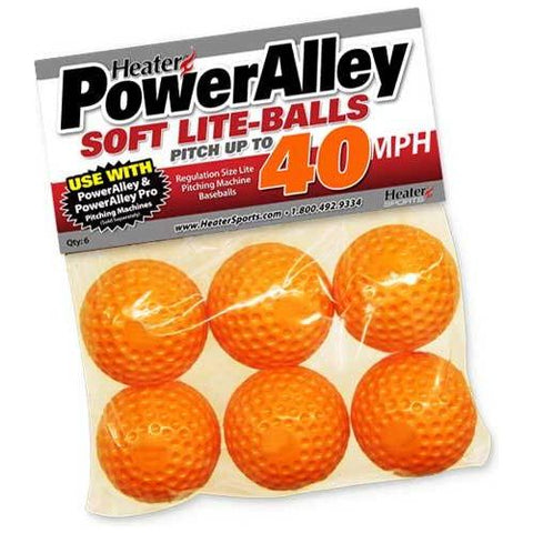 Heater PowerAlley 40 MPH Orange Soft Lite Pitching Machine Baseballs