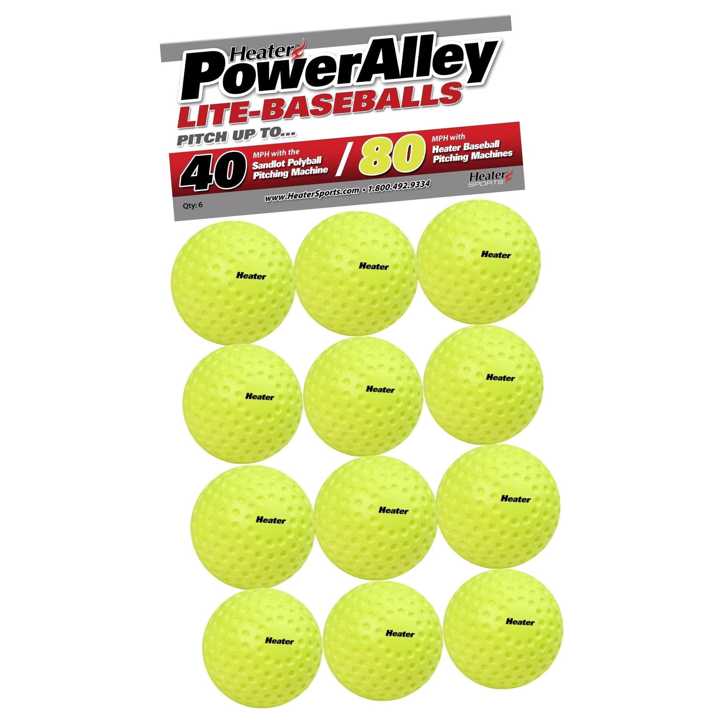 Heater Sports ピッチングマシン　ボールセット40 60球 heater-poweralley-80-mph-green