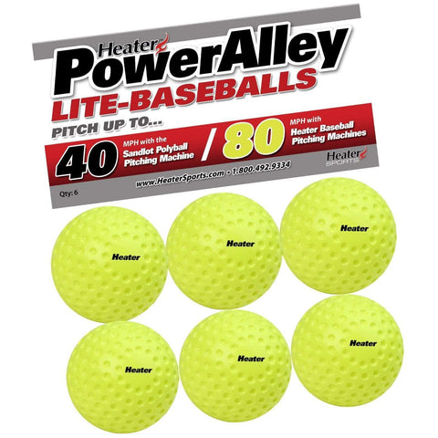 Heater PowerAlley 80 MPH Green Lite Pitching Machine Baseballs