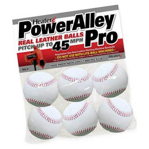 Heater PowerAlley Pro Leather Pitching Machine Baseballs PAPMBL44