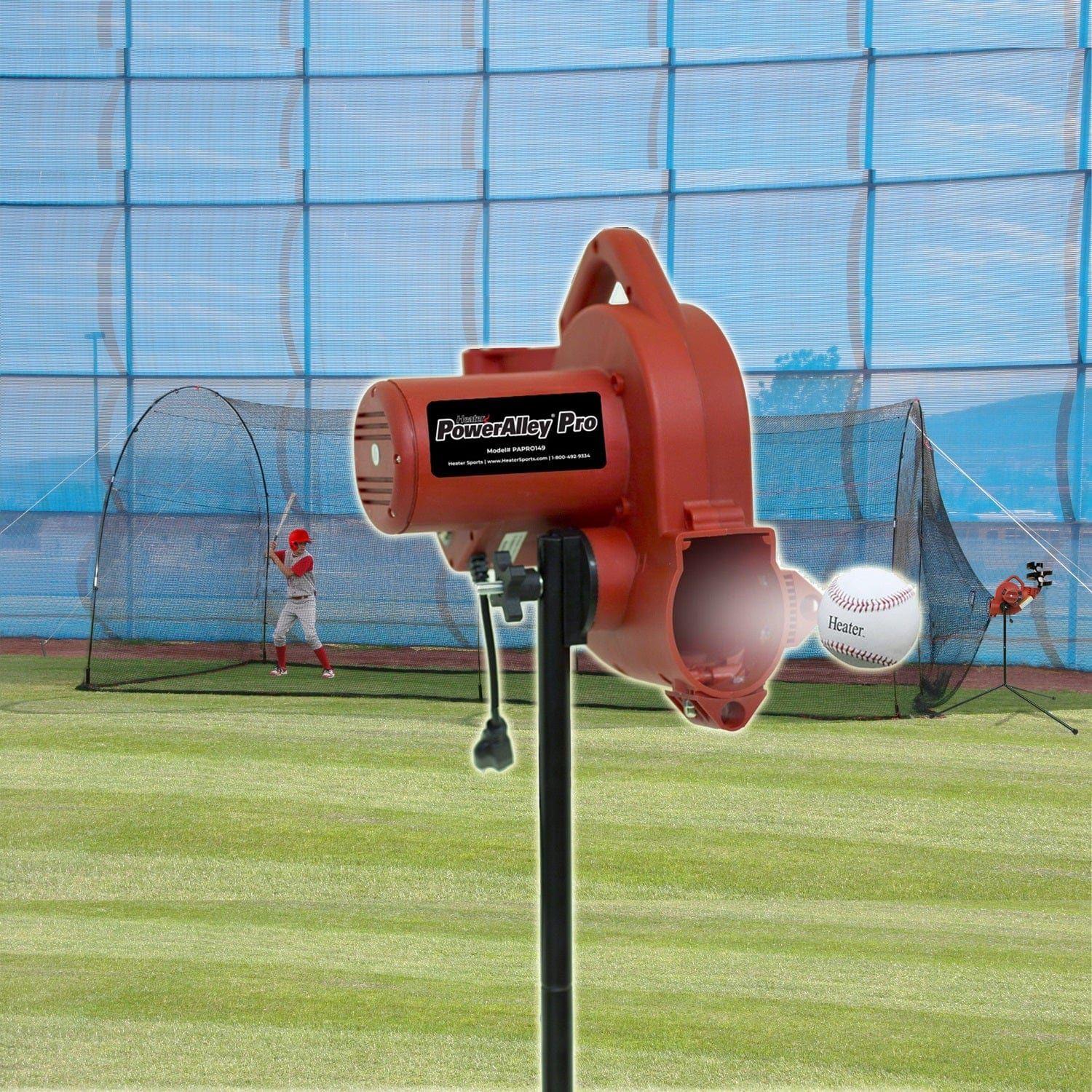 Heater PowerAlley Pro Pitching Machine w/ 22' Batting Cage