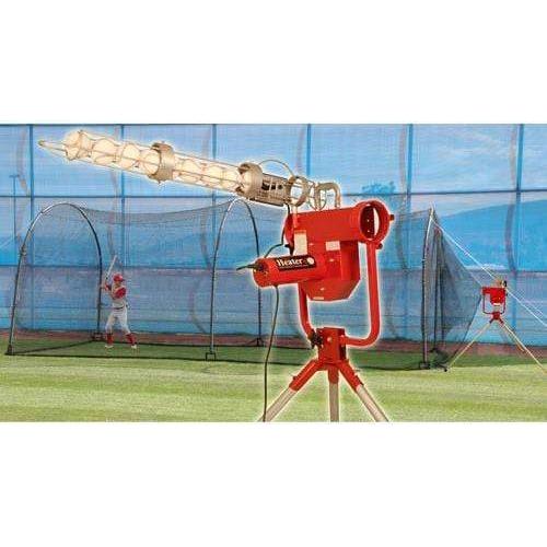 Heater Pro Curveball Baseball Pitching Machine w/ Xtender 24' Batting Cage HTRPRO799