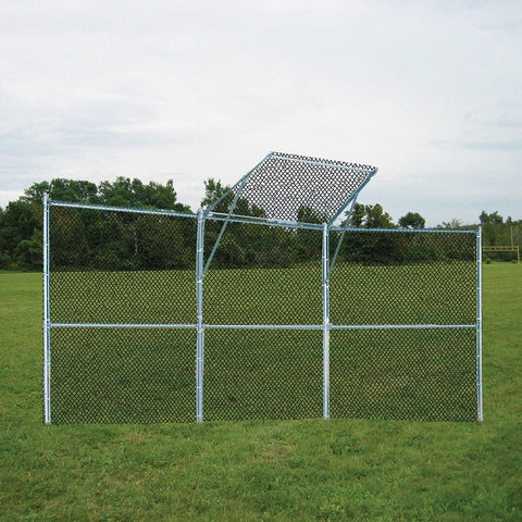 Jaypro Backstop Fence (3 Panel, 1 Center Overhang) - Permanent BSP-30-6