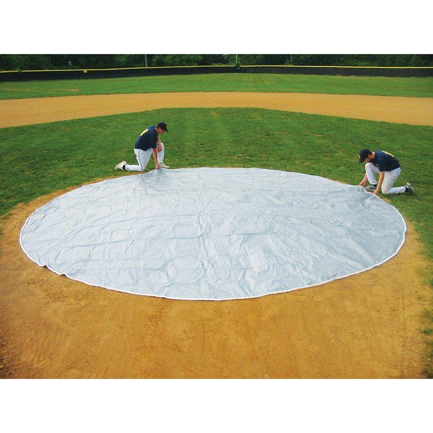 weighted tarp Jaypro Baseball Tarp with Weighted Hem (18' Round - 6 oz. Polyethylene) WWMC