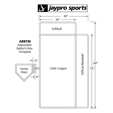 Jaypro Batter's Box Template - Adjustable