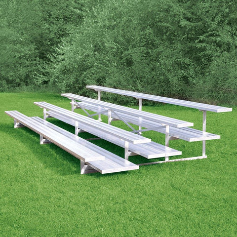 Jaypro Bleacher - 15' (4 Row - Double Foot Plank) - All Aluminum BLDP-4AL