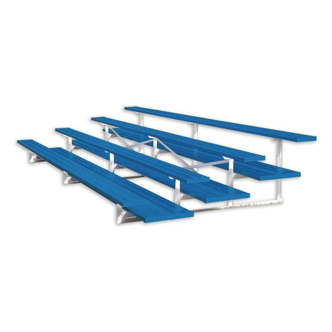 Jaypro Bleacher - 15' (4 Row - Double Foot Plank) - All Aluminum (Powder Coated) BLDP-4ALPC
