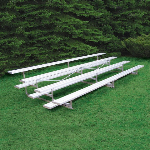 Jaypro Bleacher - 15' (4 Row - Single Foot Plank) - Standard, Outdoor BLCH-4