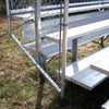Image of Jaypro Bleacher - 15' (5 Row - Single Foot Plank with Chain Link Rail) - Enclosed (Powder Coated) BLCH-5CPC
