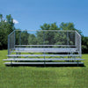 Image of Jaypro Bleacher - 15' (5 Row - Single Foot Plank with Chain Link Rail) - Enclosed (Powder Coated) BLCH-5CPC