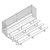 Image of Jaypro Bleacher - 15' (5 Row - Single Foot Plank, with Guard Rail) - Enclosed BLCH-5GR