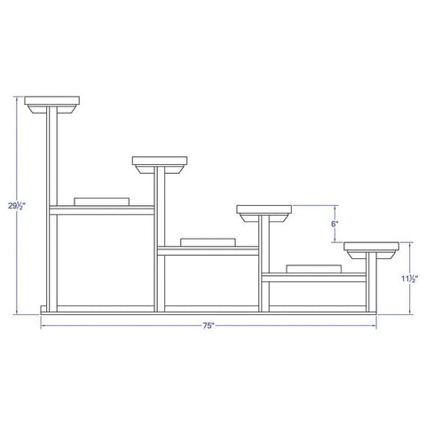 Jaypro Bleacher - 21' (4 Row - Single Foot Plank) - All Aluminum (Powder Coated) BLCH-421ALPC