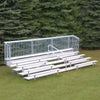 Image of Jaypro Bleacher - 21' (5 Row - Single Foot Plank with Guard Rail & Aisle) - Enclosed BLCH-521ASGR