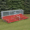 Image of Jaypro Bleacher - 21' (5 Row - Single Foot Plank with Guard Rail & Aisle) - Enclosed (Powder Coated) BLCH-521ASGRPC