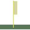 Image of Jaypro Foul Poles - Collegiate (Surface Mount) (12') - (Yellow) BBSBFP-12SM