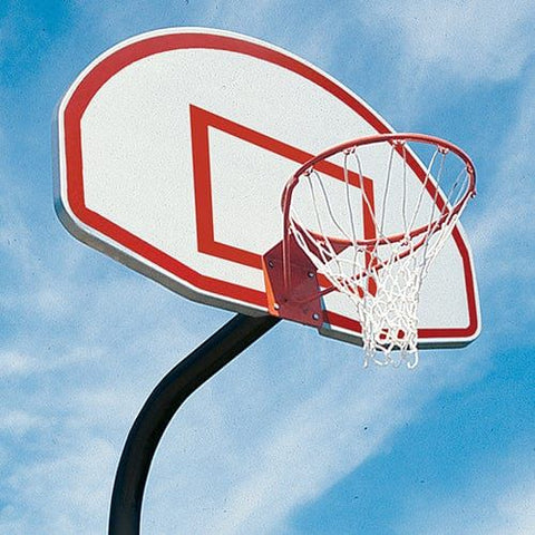 Jaypro Gooseneck Basketball System (3-1/2" Pole with 36" Offset) 54"W x 36"H Aluminum Fan Backboard