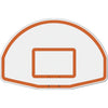 Image of Jaypro Gooseneck Basketball System (4-1/2" Pole with 4' Offset) 56"W x 36"H Aluminum Fan Backboard