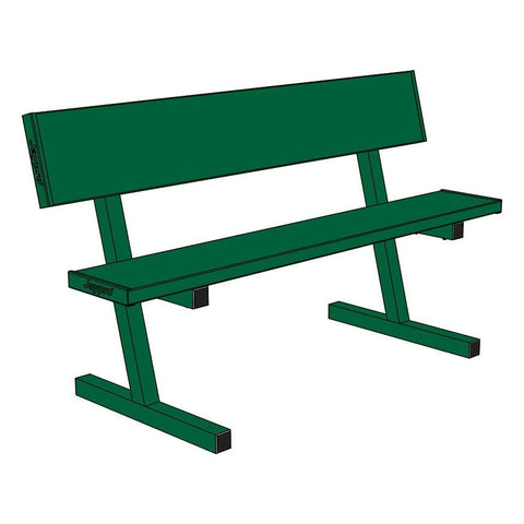Jaypro Portable Courtside Bench with Seat Back - 5 ft. (Powder Coated) PB40PC