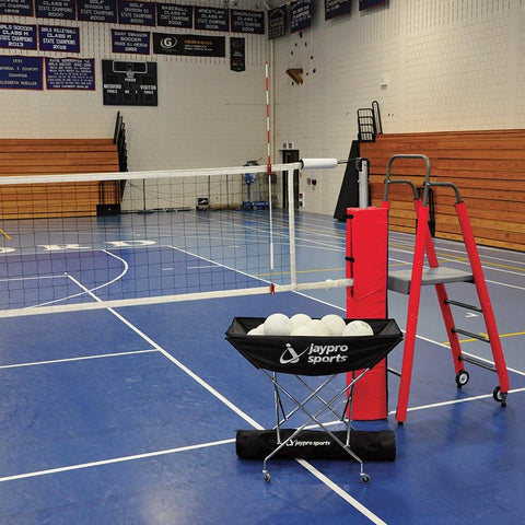 Jaypro PowerLite Volleyball System Package (3-1/2 in. Floor Sleeve) PVB-7PKG